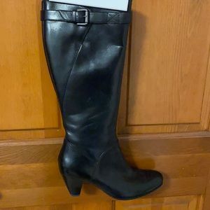 Ecco tall black leather boots